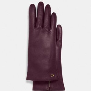 NWT Coach Tech Napa Gloves (burgundy)